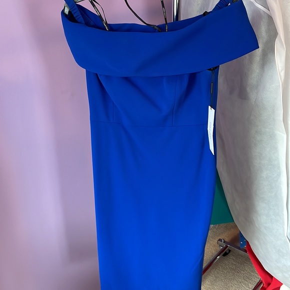 NWT Calvin Klein Blue Bodycon off the shoulder - Picture 4 of 4